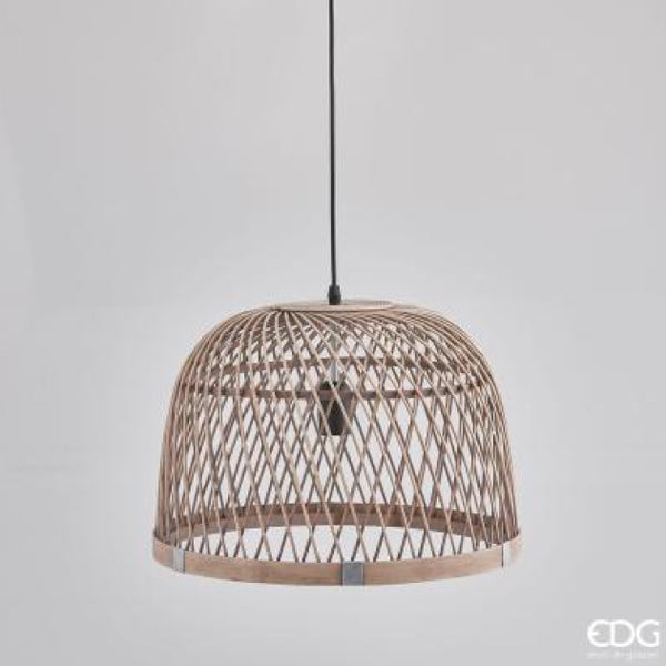 Lampadario Cupola Rattan