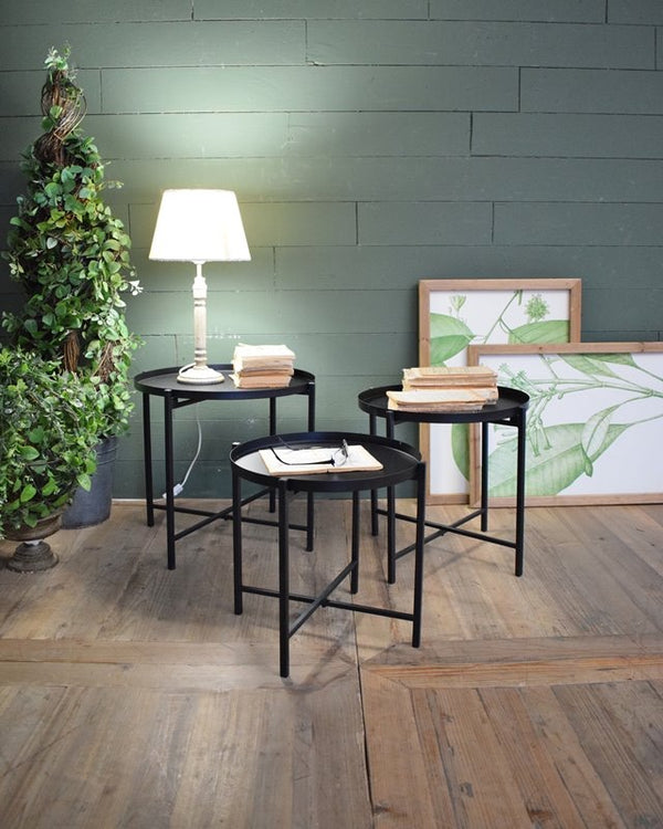 Tavolino Tondo Black Living