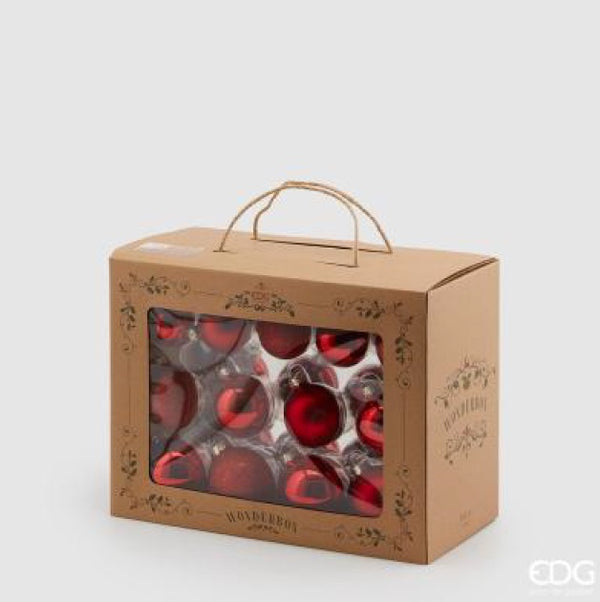 Confezione Assortita Palline Rosse