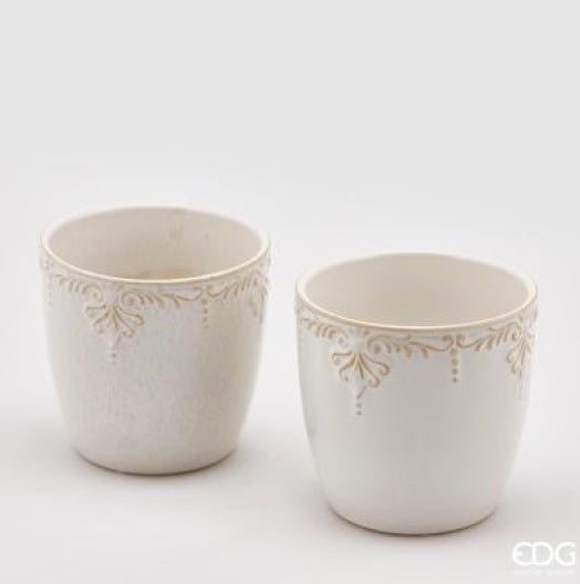 Vaso Con Decoro Drappo