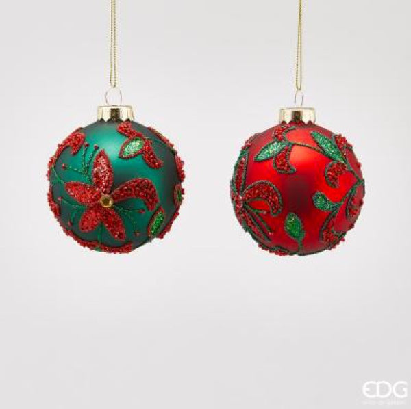 Palla Vetro Fiori e Bacche