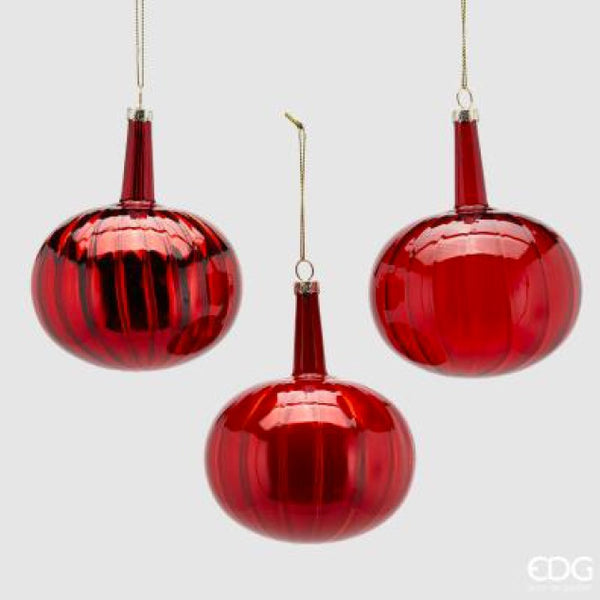 Palla Vetro Neck Spicchi Rossa