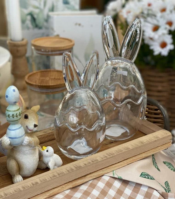 Barattolo con coperchio coniglietto pasquale