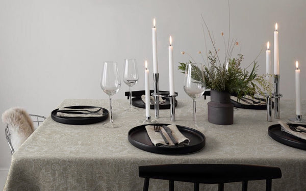 Tovaglia Antimacchia Fiori Bianchi